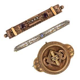 3 Antique Pins