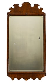 Large Queen Anne Mahogany Mirror