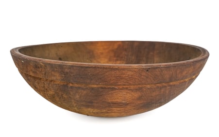 Large 19th c Turned Wooden Bowl
