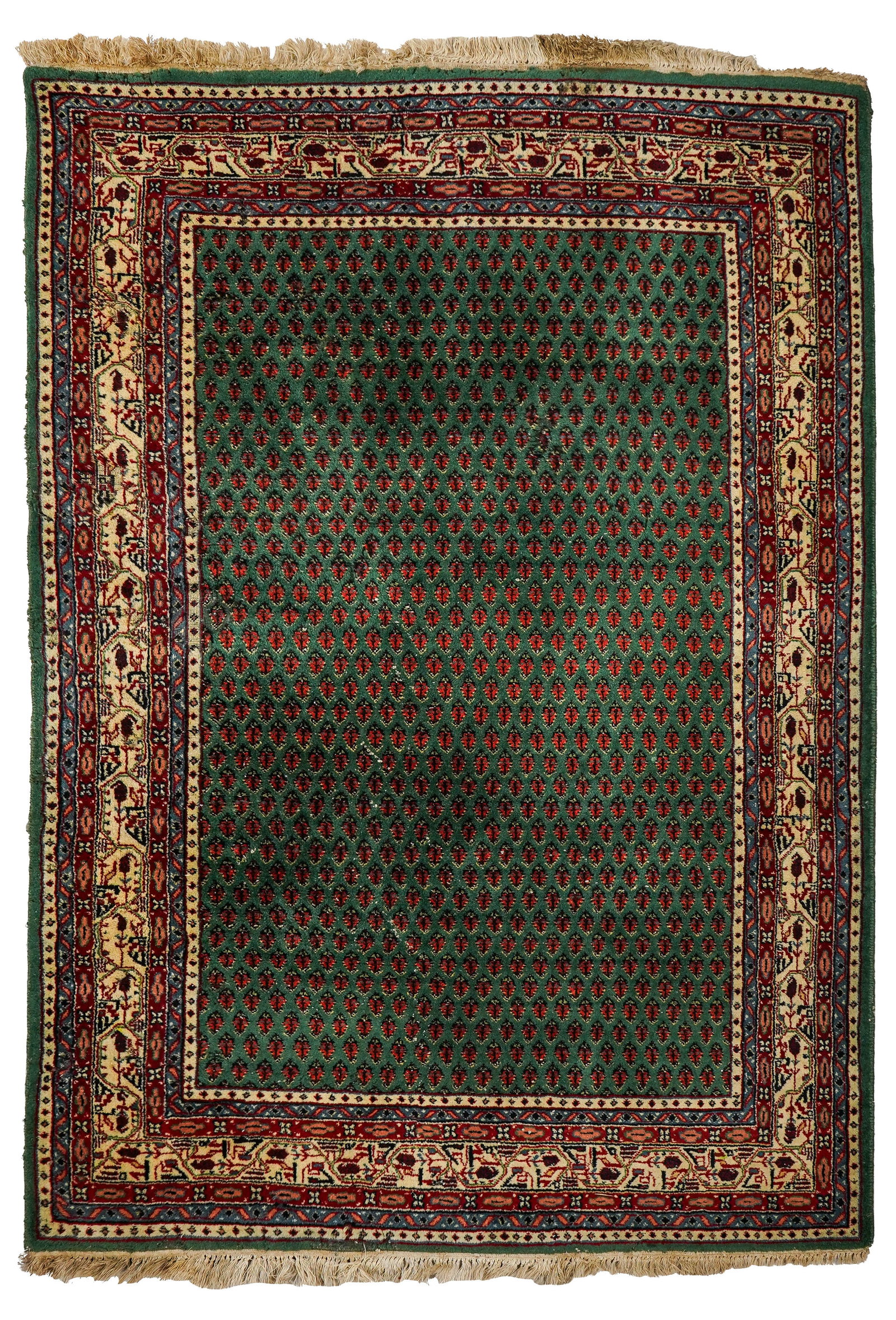Mid 20th c Persian Area Rug: Mid 20th c Persian Area Rug, allover boteh filled field, good condition, 4' 4" x 6' 4"
