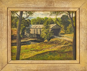Cecil B Larson (VT 1908-) Covered Bridge