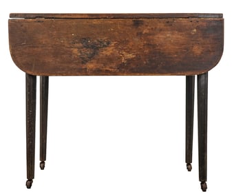 Primitive Pencil Leg Drop Leaf Table
