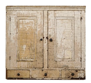 Primitive Hanging Cupboard in White