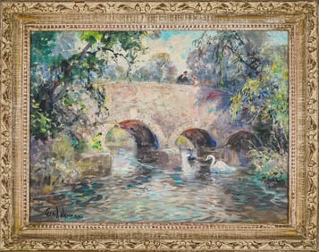 George A Newman (PA 1875-1965) The White Swan