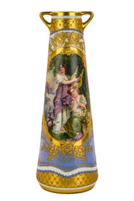 Richard Klemm Dresden Hand Painted Cabinet Vase