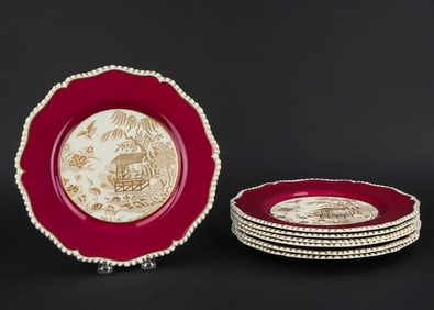 7 Royal Worcester Orientalist Dinner Plates