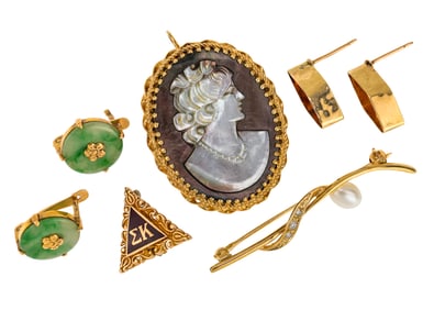 Group of Yellow Gold Jewelry