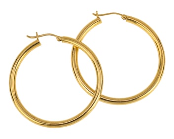 Yellow Gold Hoop Earrings