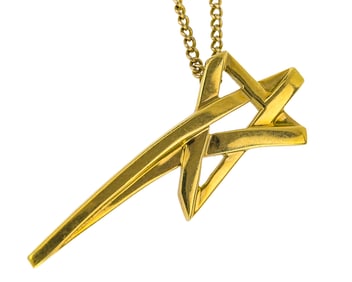 Tiffany 18k Star Pendant