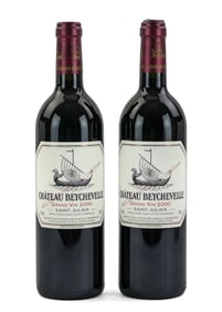 2 Bottles 2000 Chateau Beychevelle Red Wine