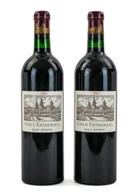 2 Bottles 2001 Cos D'Estournel Red Wine