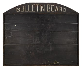 Early 20th c Painted Wooden Bulletin Board