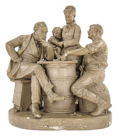 19th c John Rogers Group Checkers