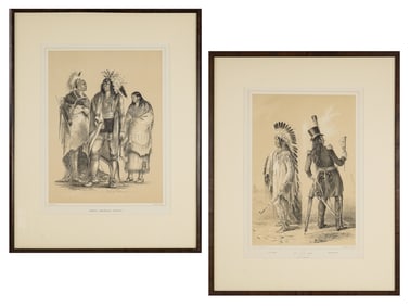 Two Lithographs After George Catlin