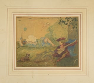 Charles Edward Conder (EN 1868-1909) Nude with Suitor