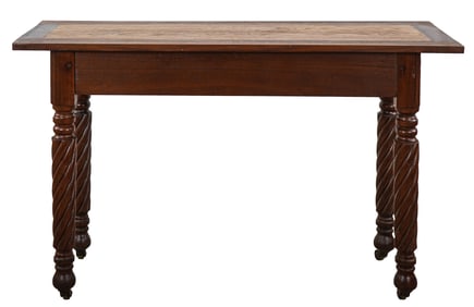 Walnut Rope Twist Sofa Table