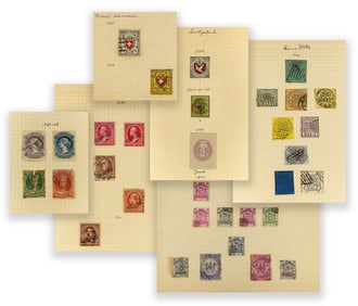 Early World Stamp Collection Pages