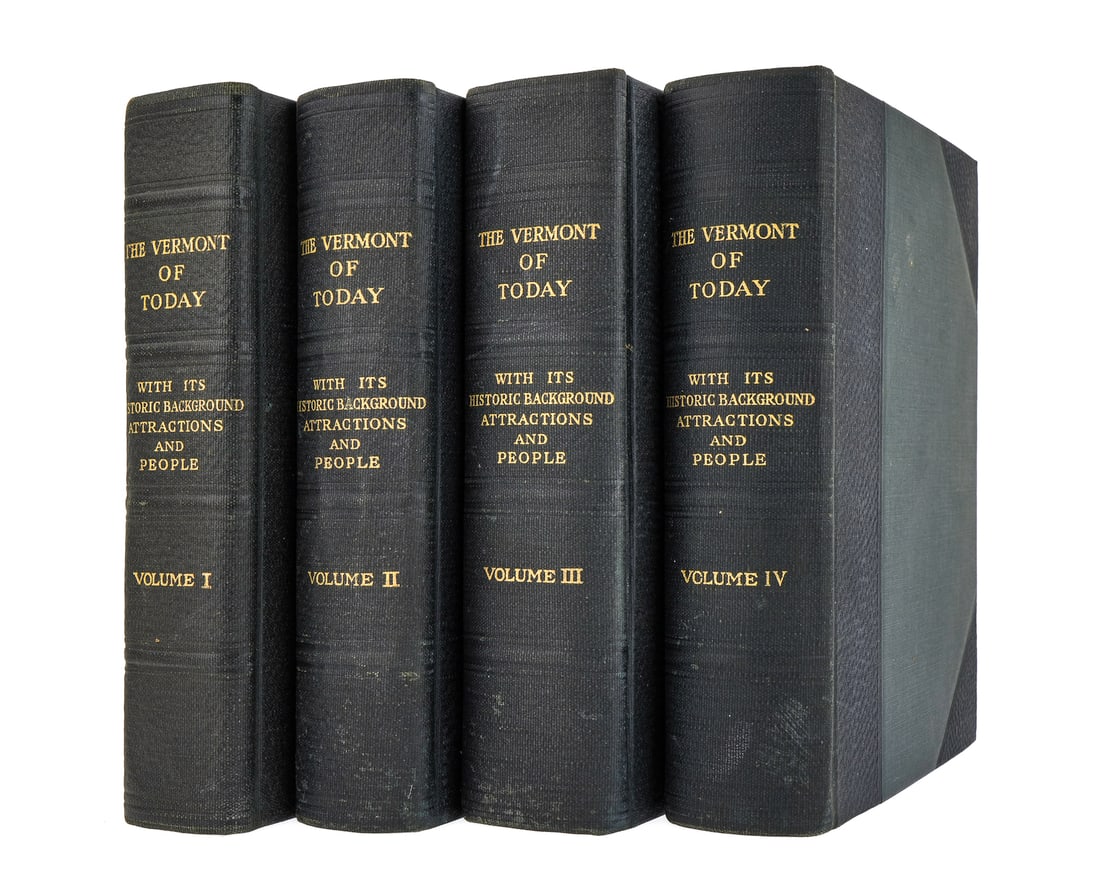 1929 The Vermont of Today (4 vols): 1929 Arthur Stone "The Vermont of Today" (4 vols), Lewis Historical Publishing Co, NY, clean, bright copies, 10" x 8"