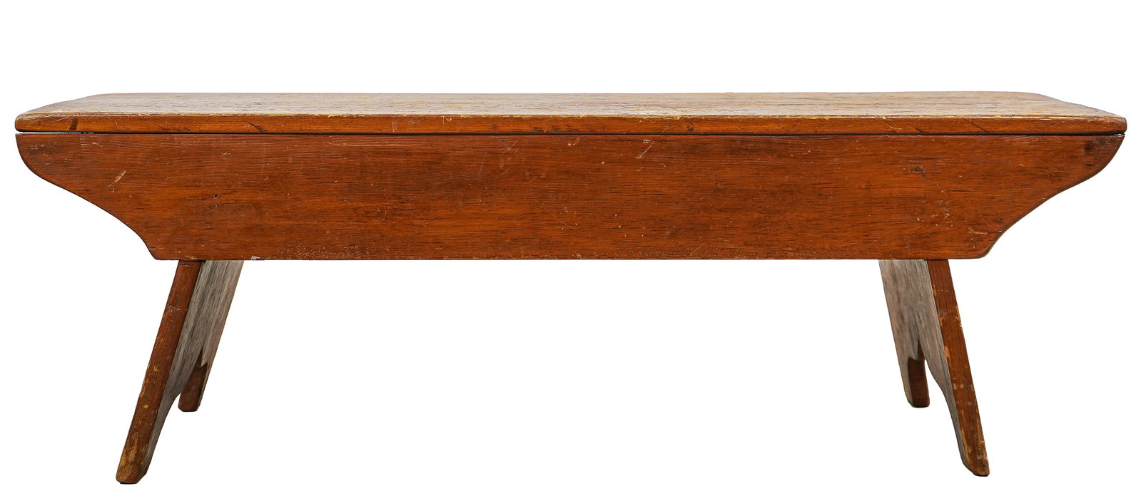 19th c Pine Bucket Bench: 19th c Pine Bucket bench- nice mellowed refinished 14 x 15 x 43"