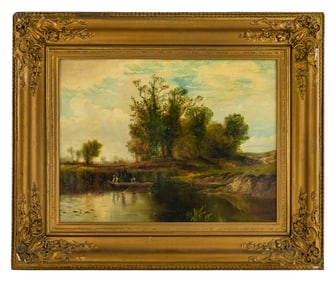Thomas Moran (AM 1837-1926) Summer Landscape
