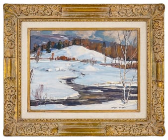 Alden Bryan (VT 1913-2001) Winter Landscape (VT 1960)