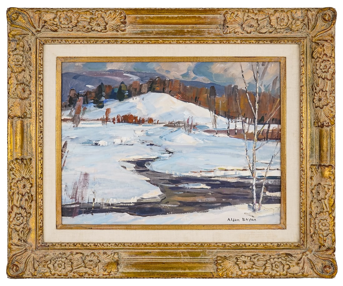 Alden Bryan (VT 1913-2001) Winter Landscape (VT 1960) (1 of 4)
