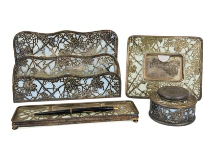 Tiffany Studios Grapevine 4 pc. Desk Set