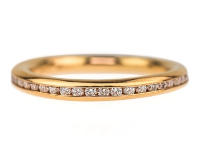 18k Yellow Gold Diamond Channel Set Band