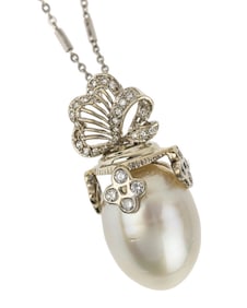 South Sea Pearl & Diamond Pendant