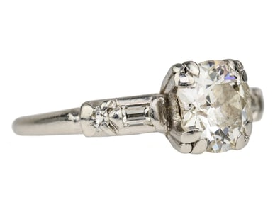 Ca. 1910 Platinum & 1.44 CT Diamond Engagement Ring
