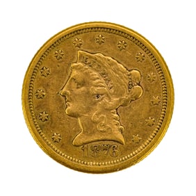 1876S US $2 1/2 Quarter Eagle Gold Coin