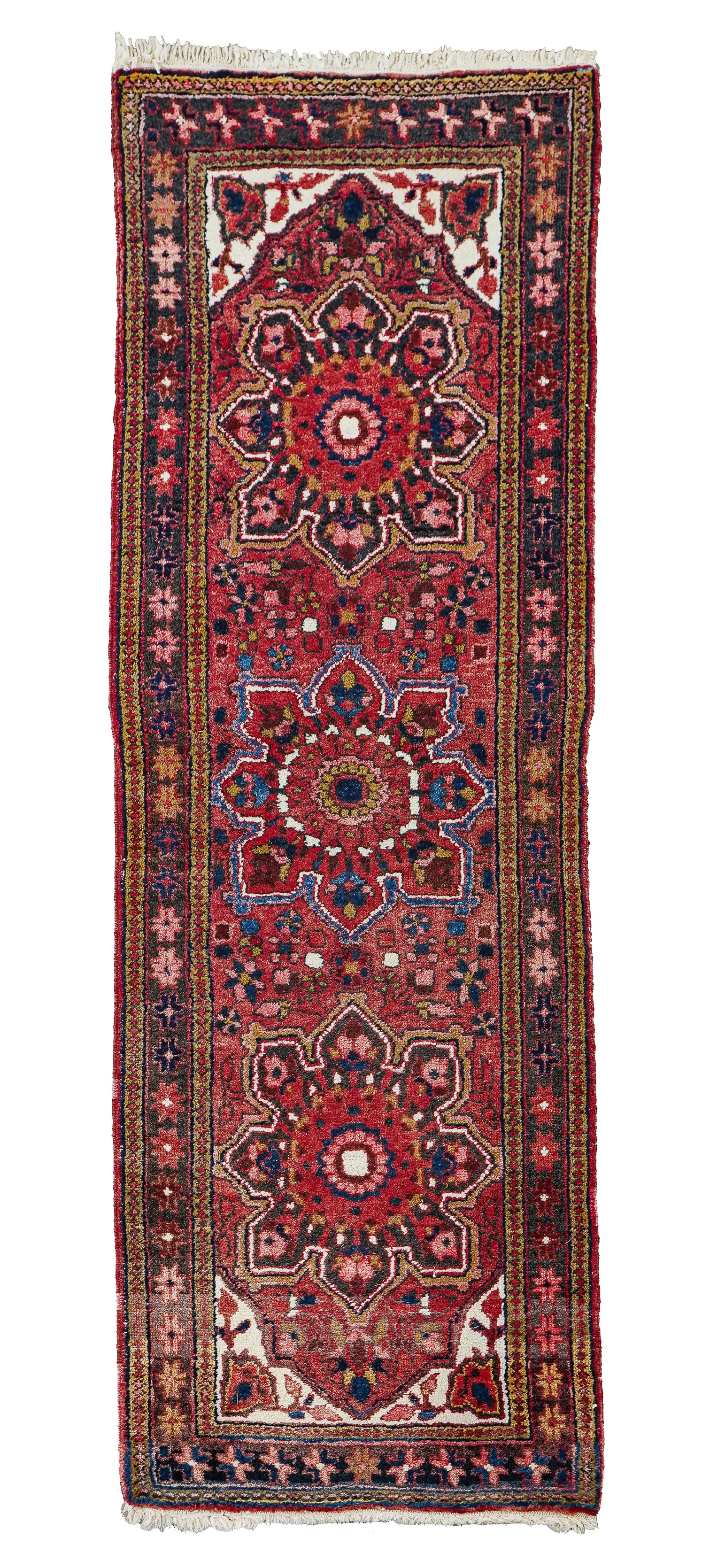 Mid 20th c Persian Heriz or Bakhtiari Runner (1 of 4)