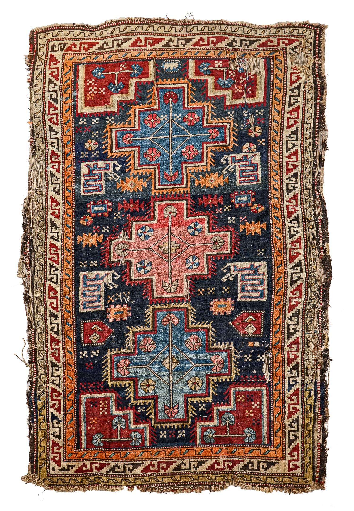 Early 20th c Persian Kazak Area Rug (1 of 5)