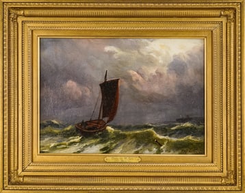 Duncan Fraser McLea (ME 1841-1916) Skiff at Sea