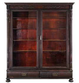 Circa 1910 Mahogany Classical revival bookcase