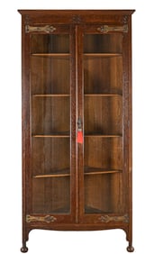 English Arts and Crafts corner cupboard