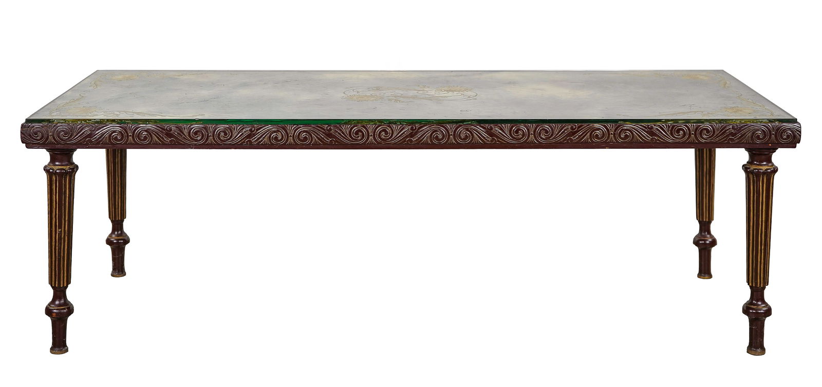 Mid 20th c Classical revival coffee table with mirrored top (1 of 5)