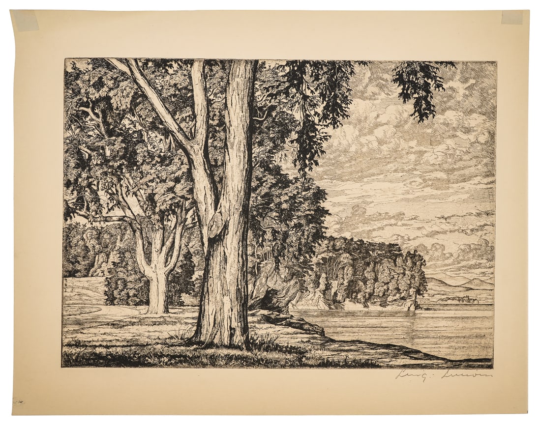 Luigi Lucioni (VT 1900-1988) Lake Champlain from Shelburne Farms (1 of 4)