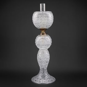 American Brilliant Cut Glass Russian Banquet Lamp