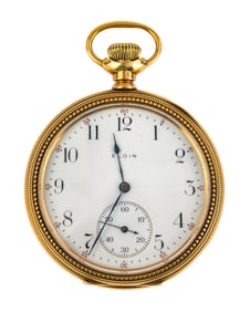 Elgin 14k Yellow Gold Pocket Watch