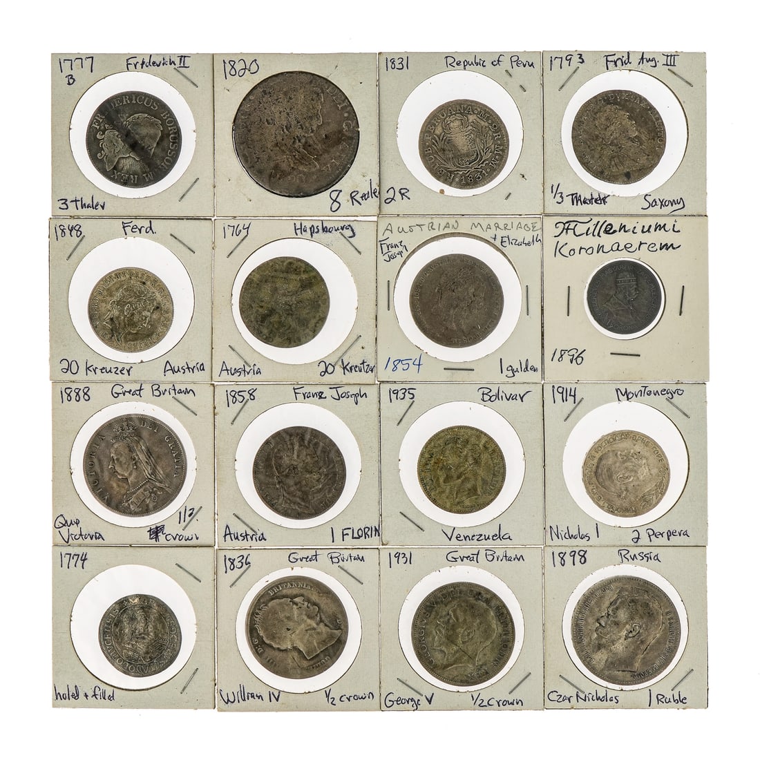 18th-20th c European Silver Coins (1 of 2)