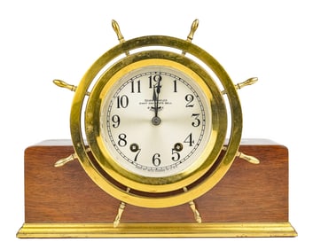 Mid 20th c Seth Thomas Eight Day Ship's Bell Clock