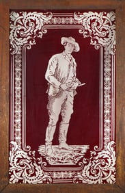 Victorian Era Acid Cut Glass Panel