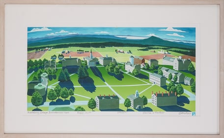 Sabra Field (VT 1935-) Middlebury College Bicentennial View