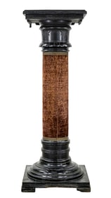 Aesthetic Movement Ebonized Plinth with Velvet Column
