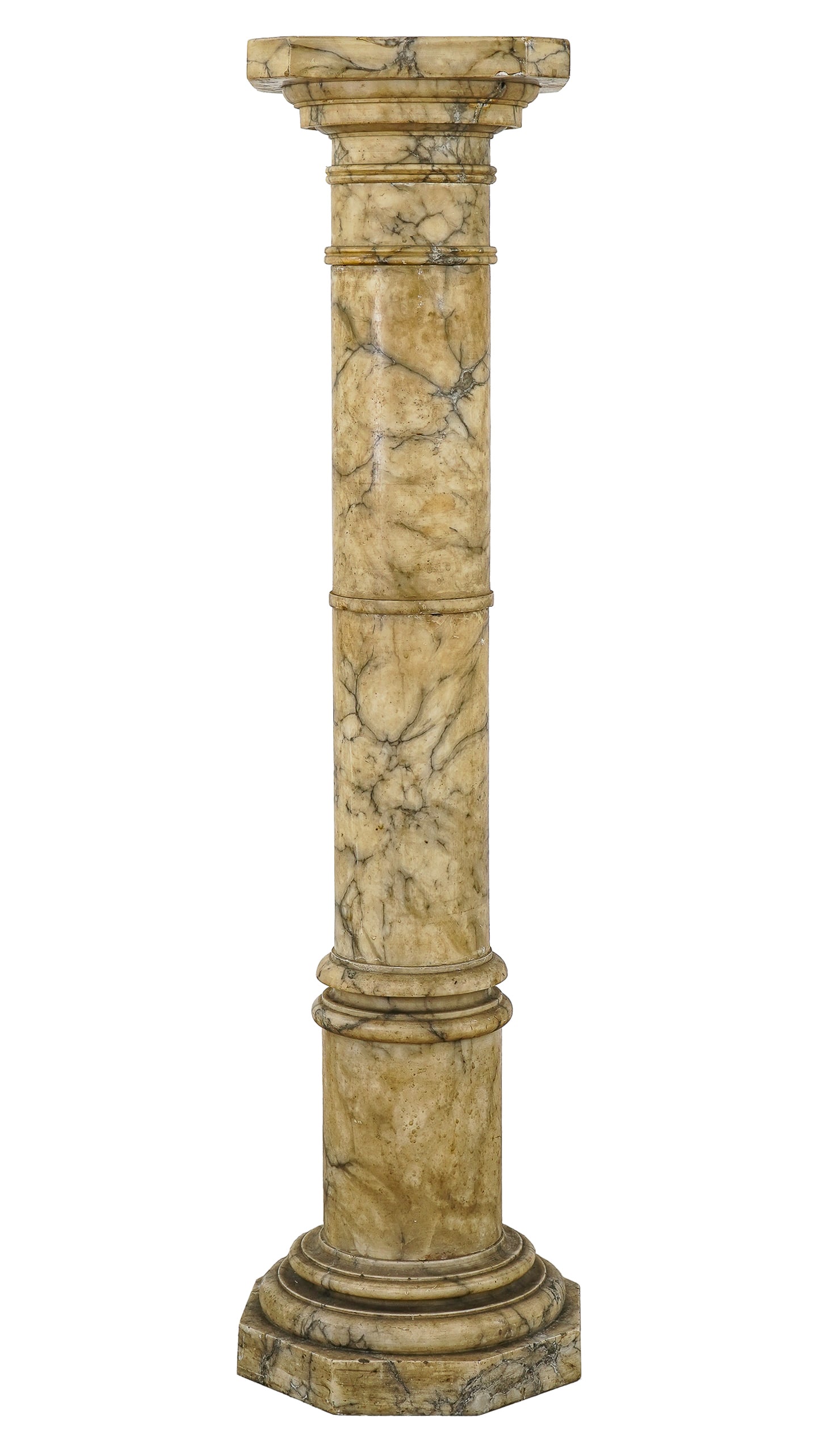 19th c Marble Doric column statuary or fern plinth (1 of 5)