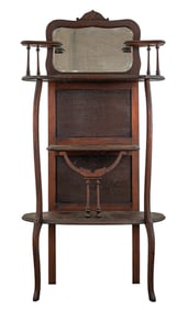 Petite Art Nouveau Whatnot or Etagere shelf