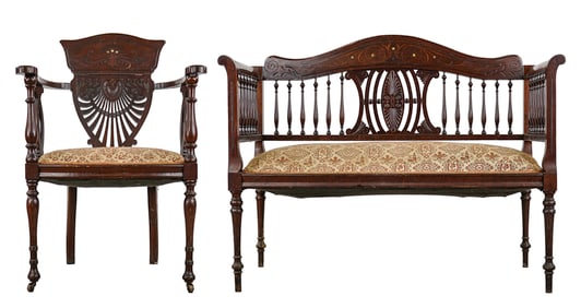 Edwardian transitional parlor suite