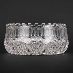 Alhambra American Brilliant Cut Glass Bowl