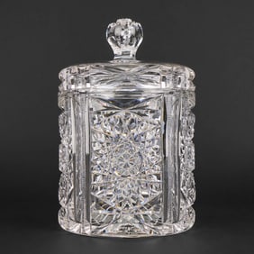 Hawkes Signed American Cut Glass Biscuit Jar